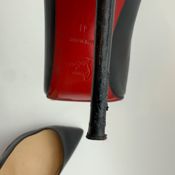 CHRISTIAN LOUBOUTIN KATE 100 BLACK KID SIZE 41 - Picture 6 of 9